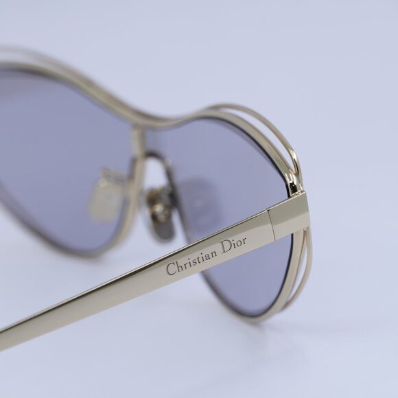 🕶️ New Dior DIORFILDIOR M1U B0A4 Sunglasses - Gold Frame, Silver Mirror Lenses - Picture 9 of 11